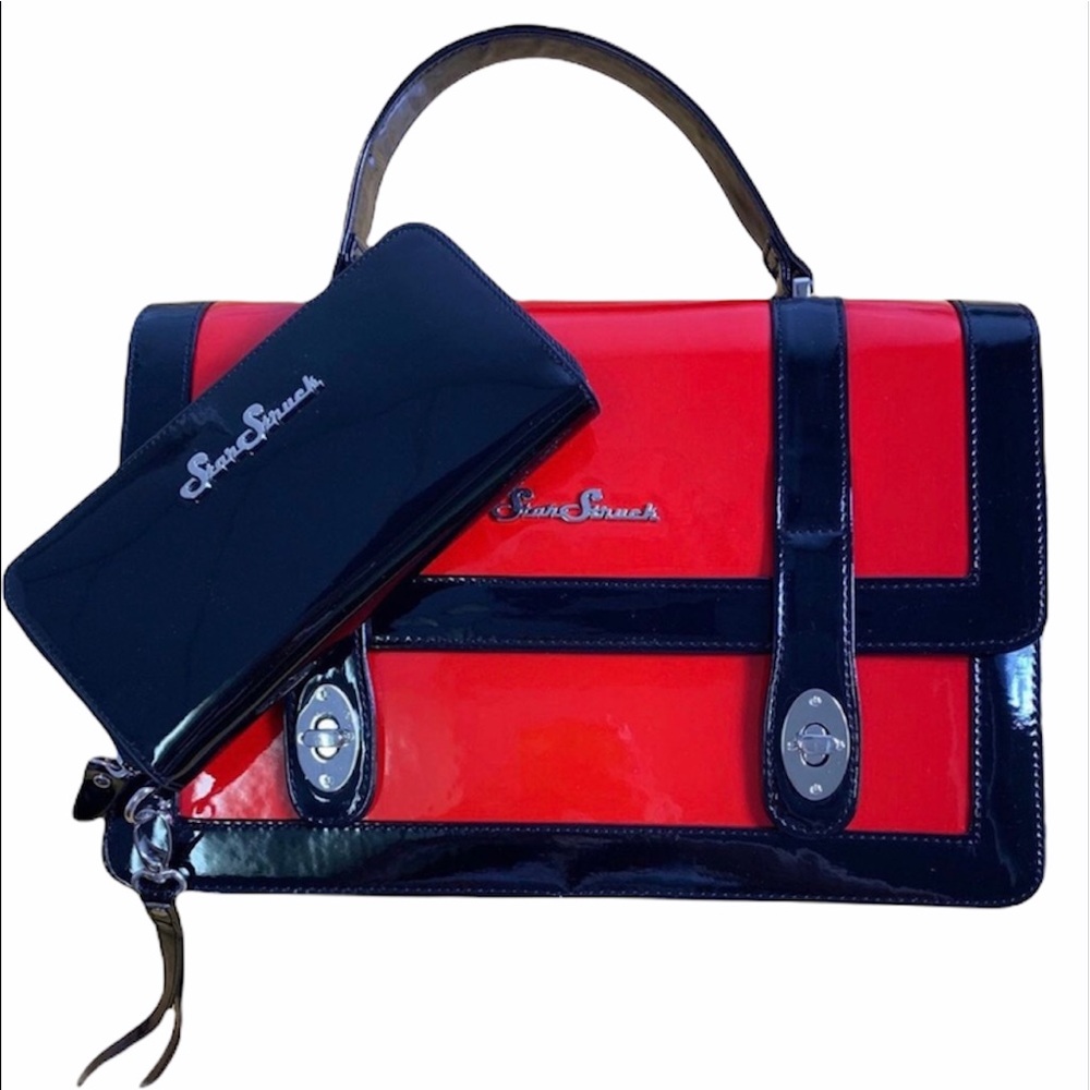 *New* Bettie Bag Red/Black Handbag - Picture 4 of 8
